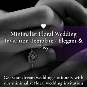 Minimalist Floral Wedding Invitation Template - Elegant & Easy