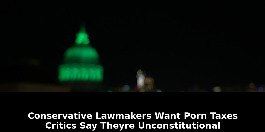 Conservative lawmakers want porn taxes: Breaking Update - 2026 1 conservative lawmakers want porn taxes