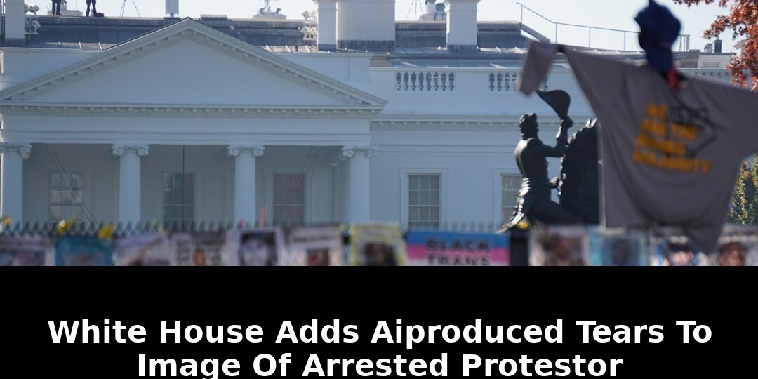 White House Adds AI-Produced Tears To Arrested Protestor Photo In 2026 Shock 1 white house adds ai-produced tears