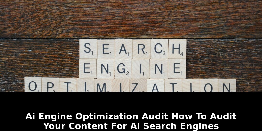 Engine optimization audit evaluates brand: Breaking Update - 2026 1 engine optimization audit evaluates brand