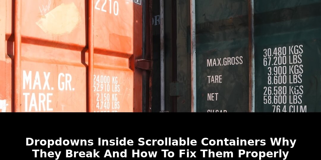 Dropdowns inside scrollable containers: Game-Changing Update - 2026 1 dropdowns inside scrollable containers - Publicancy