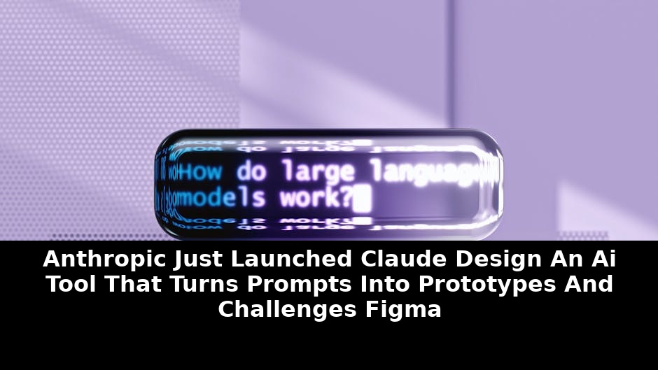 Anthropic just launched claude design: Exclusive Update - 2026 1 anthropic just launched claude design - Publicancy