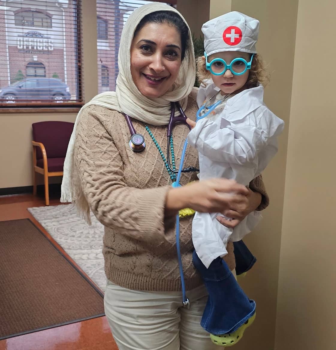 Dr Akbar with a Child who want's to be a doctor Dr Akbar with a Child who want's to be a doctor